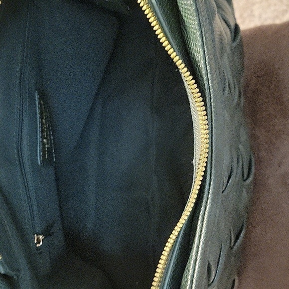 Like DREAMS Forest Green Woven Basketweave Satchel Shoulder Bag - Picture 8 of 10